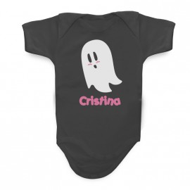 Body Bebè Personalizzato Fantasma piu nome Halloween